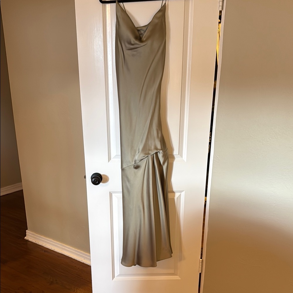 Revelry Sage Green Backless Dress